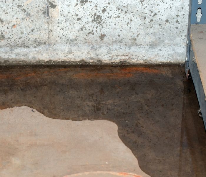 basement leak before repair in Dayton